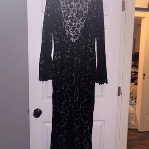 SHEIN Black Lace Maxi dress